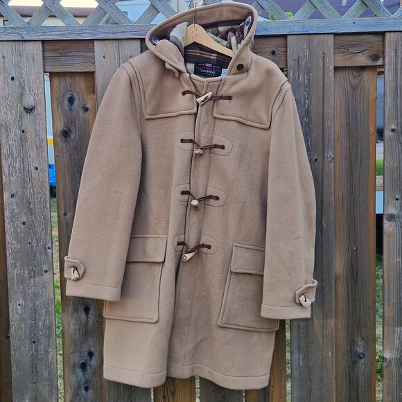 Gloverall England Duffle Toggle Hooded Wool Coat Men's EUR 42 EUR 52 Camel - Picture 1 of 9